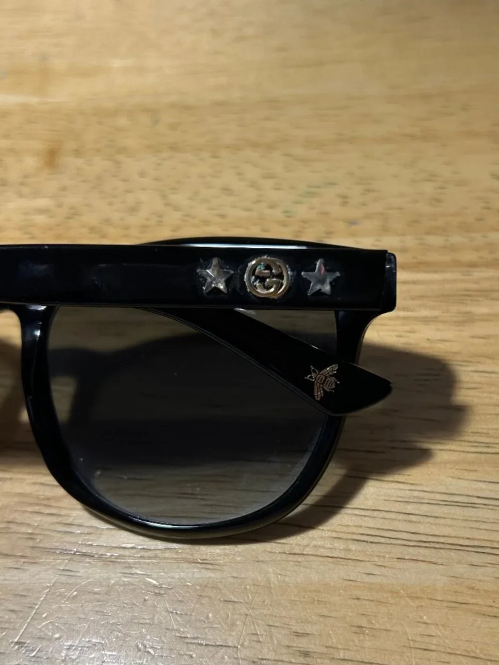 AUTHENTIC Womens Gucci GG0232SK 001 Black Fashion Square 56-17-145 Sunglasses